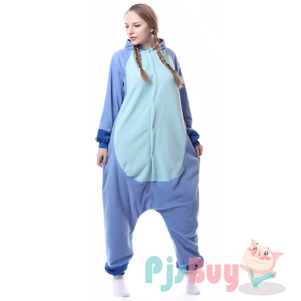 Animal Onesie Adult Stitch Onesie Animal Pajamas Halloween Cosplay Costumes Party Wear Blue