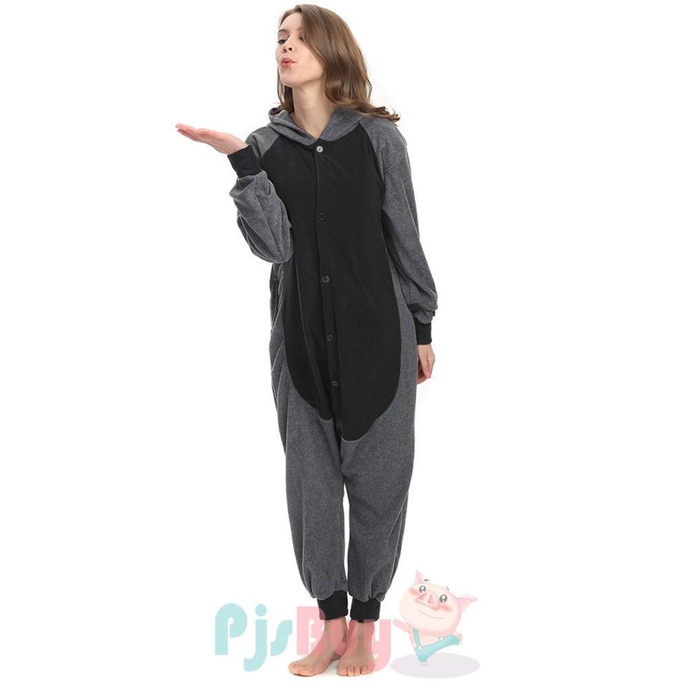 Unisex Adult Raccoon Onesie Pajamas Animal Cosplay Costume Halloween Nightwear 