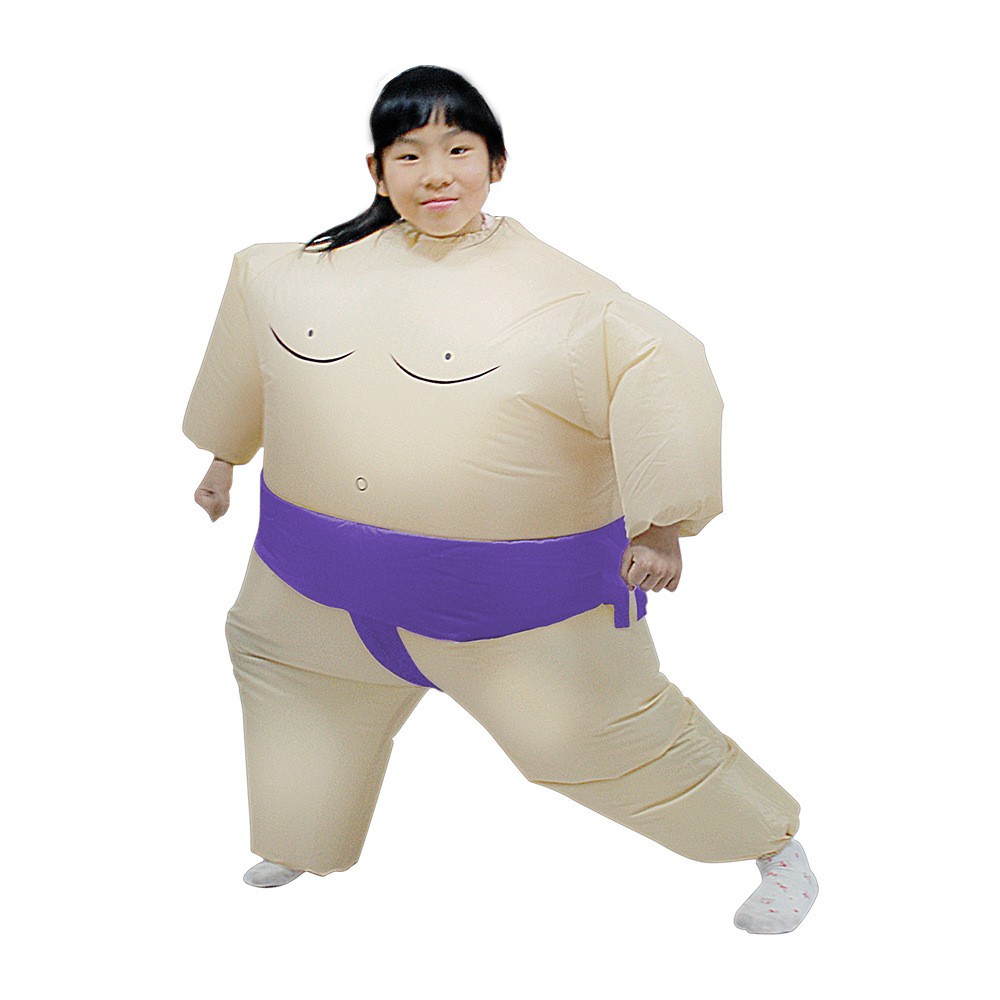 Kids Inflatable Sumo Suit Wrestling Party Costume Cosplay Halloween Blow up Suit 