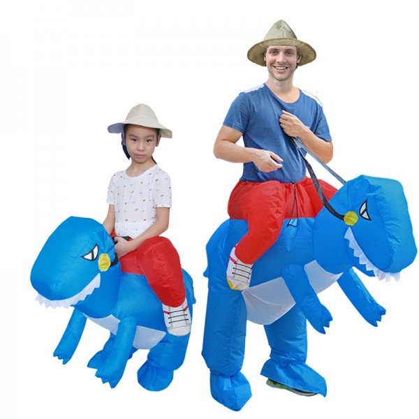 Blow Up Inflatable Dinosaur T Rex Halloween Costumes Suit For Adults & Kids