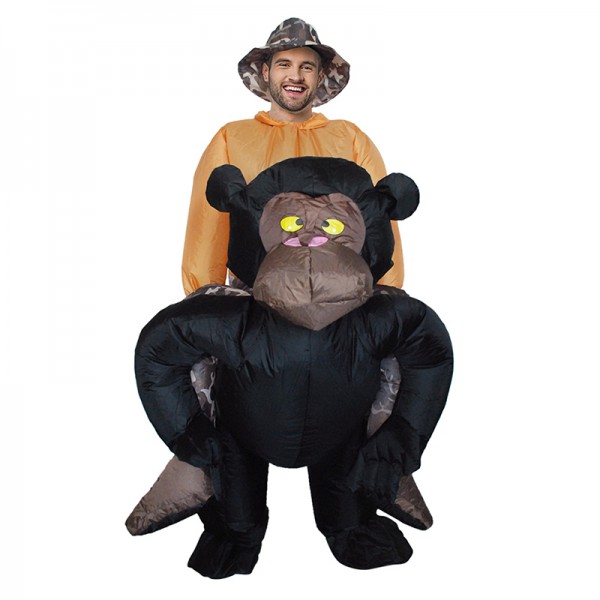 Inflatable Blow Up Gorilla Halloween Costume Suit For Adult