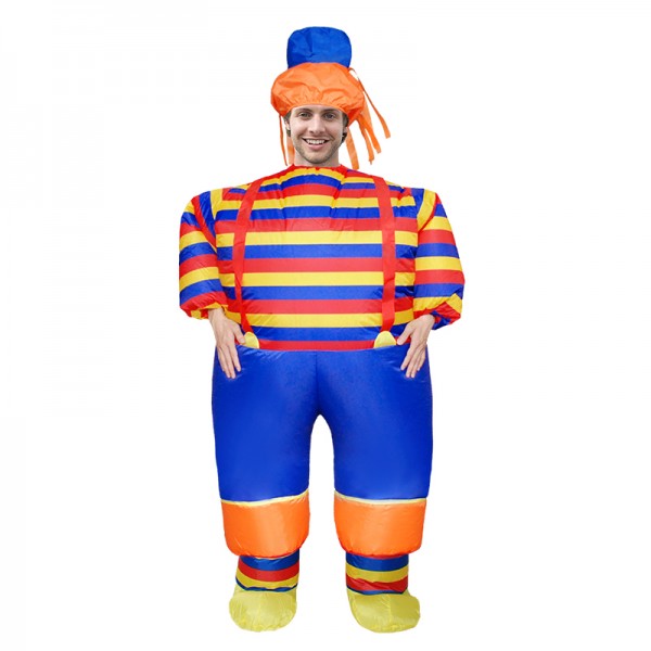 Inflatable Blow Up Clown Costume Suit Halloween Funny Costumes