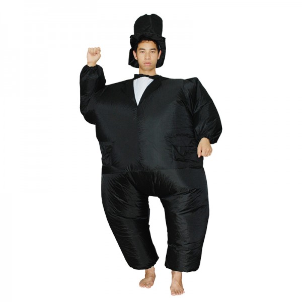 Inflatable Costume Blow Up Gentleman Dress Costumes Halloween Funny Suit