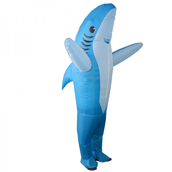 Inflatable Blue Shark Costume Blow Up Shark Costumes Halloween Funny Suit For Adult
