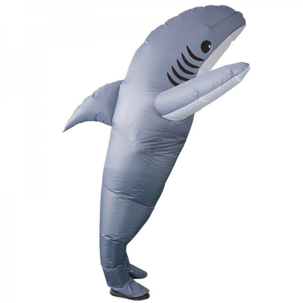 Inflatable Grey Shark Costume Blow Up Shark Costumes Halloween Funny Suit For Adult