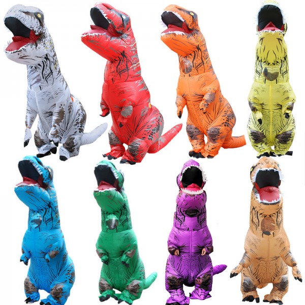 Inflatable T Rex Dinosaur Costumes Blow Up Funny Halloween Party Costumes For Adults & Kids