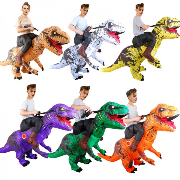 Inflatable Dinosaur Costumes Halloween Funny Suit Blow Up T Rex Costume For Adult