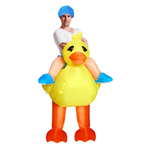 Blow Up Inflatable Riding Duck Halloween Costumes Animal Funny Suit for Adult