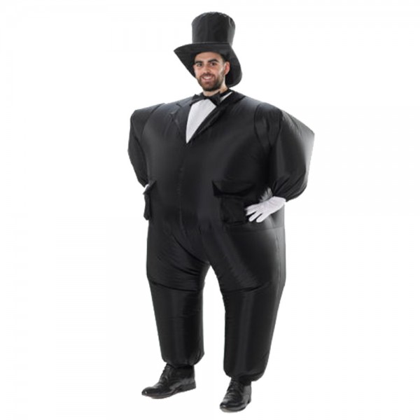 Inflatable Mens Black Suits Blow Up Costumes Party Halloween Animal Funny Suit for Adult