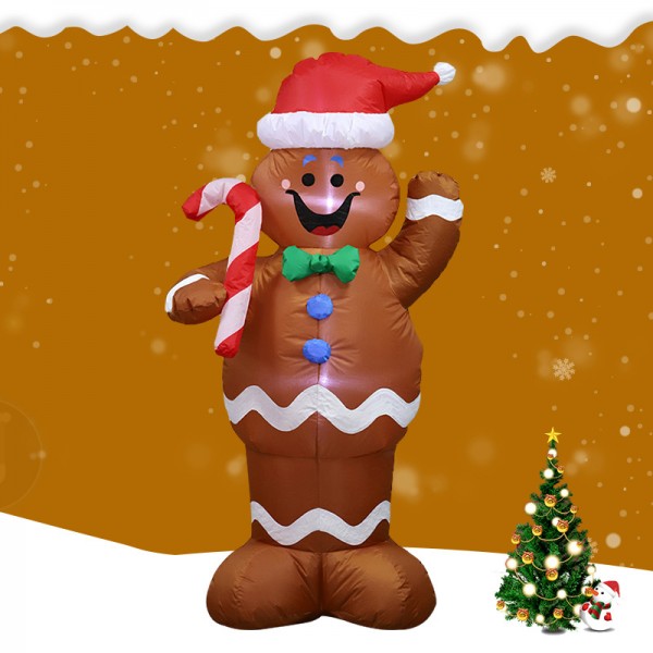 Inflatable Santa Cookie Blow Up Christmas Inflatables Decorations Led Light