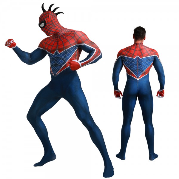 Spider-Punk Costume Ps4 Spiderman Suit Cosplay Costume Zentai For Adult ...