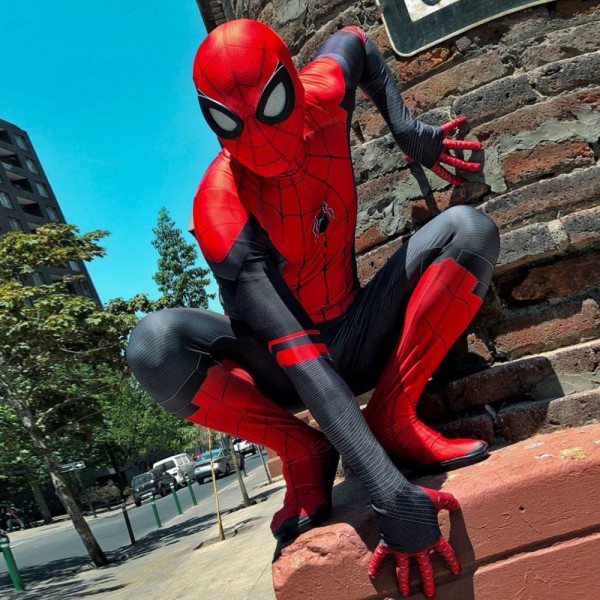 Spider Man Far From Home Suit Cosplay Costume Adult & Kids Aspandex Zentai