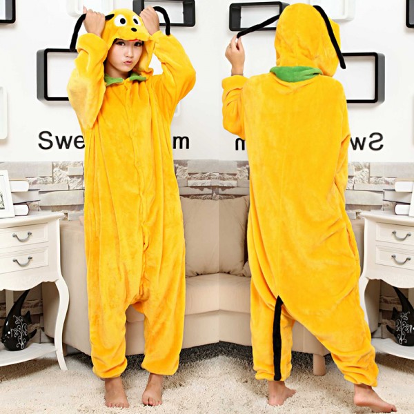 Pluto Dog Adult Animal Onesie Pajamas Costume