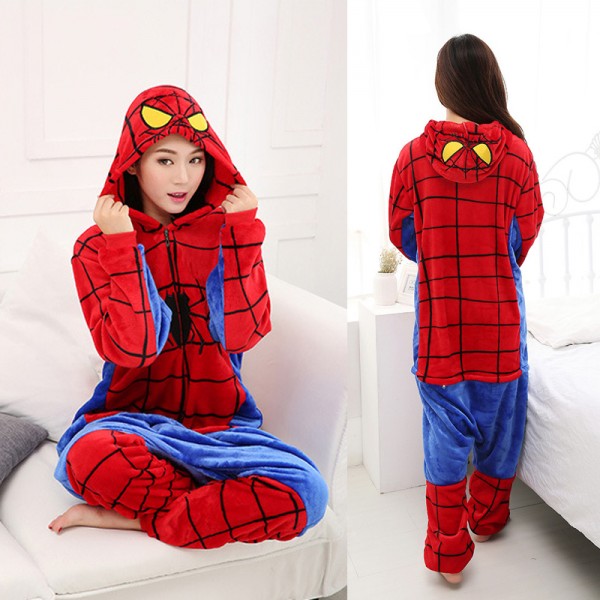 Spiderman Adult Animal Onesie Pajamas Super Hero Costume