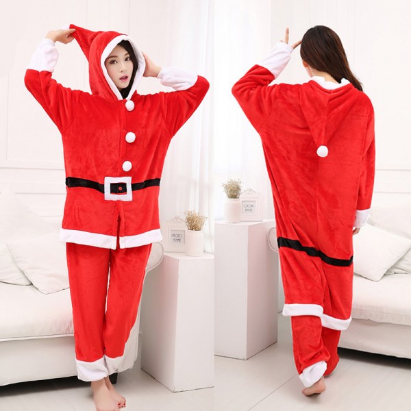 Santa Claus Adult Animal Onesie Pajamas Christmas Costume