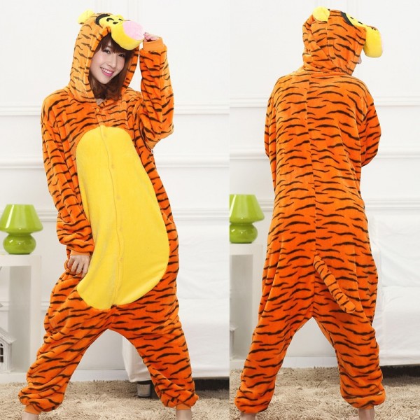 Tigger Adult Animal Onesie Pajamas Winnie the Pooh Costume