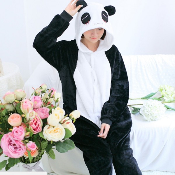 Shy Panda Adult Animal Onesie Pajamas Costume
