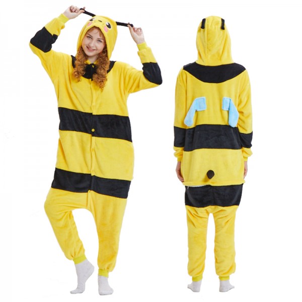Bee Adult Animal Onesie Pajamas Costume