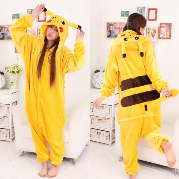 Pikachu Adult Animal Onesie Pajamas Costume