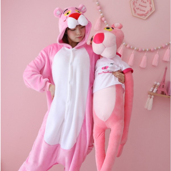 Pink Panther Adult Animal Onesie Pajamas Costume