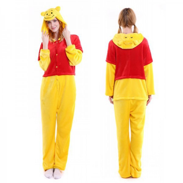 Winnie the Pooh Adult Animal Onesie Pajamas Costume