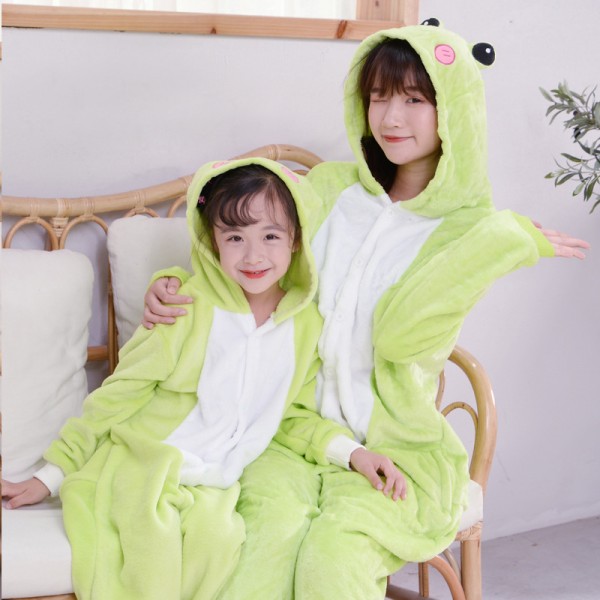 Frog Onesie Pajamas Costumes for Adult & Kids Animal Onesies