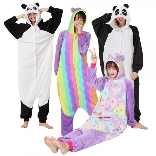 Panda Onesie Pajamas Adult Animal Onesies Halloween Costumes