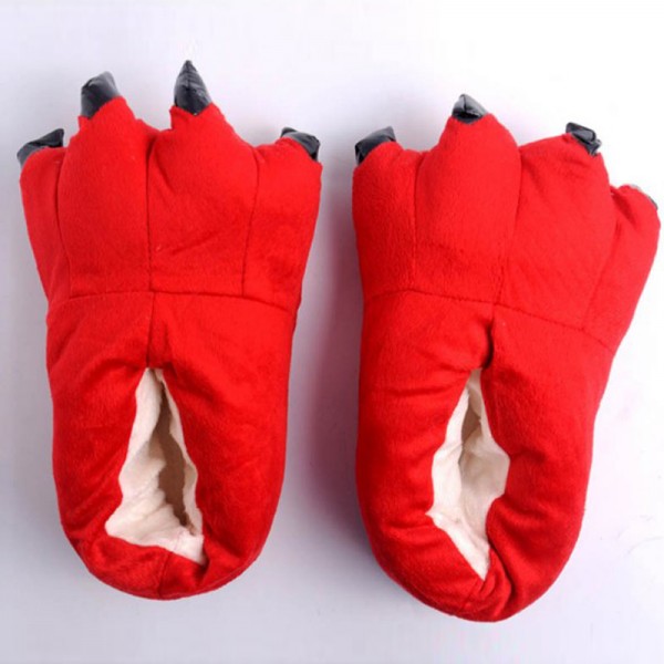 Red Paw Slippers Animal Onesies Pajamas Costume Shoes
