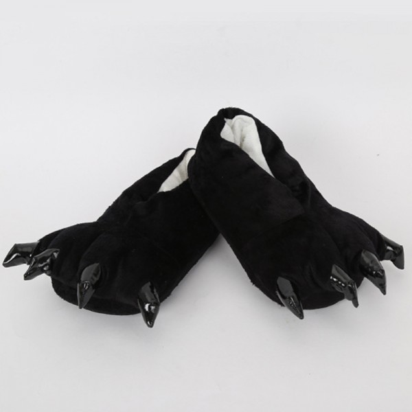Black Paw Slippers Animal Onesies Cosplay Costume Shoes