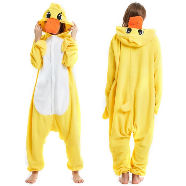 Yellow Duck Onesie Pajamas Adult Animal Onesies