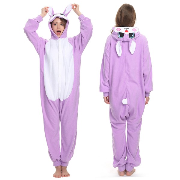 Purple Bunny Onesie Pajamas Adult Animal Onesies