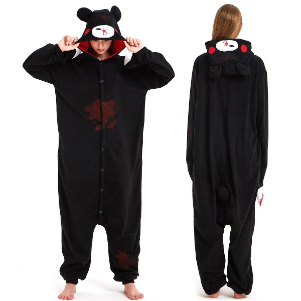 Black Gloomy Bear Onesie Pajamas Adult Animal Onesies