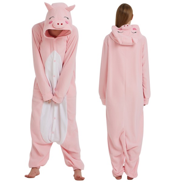 Pink Pig Onesie Pajamas Adult Animal Onesies