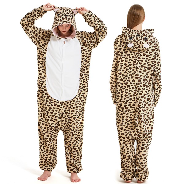 Leopard Bear Onesie Pajamas Adult Animal Onesies