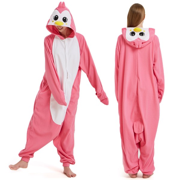 Pink Penguin Onesie Pajamas Adult Animal Onesies