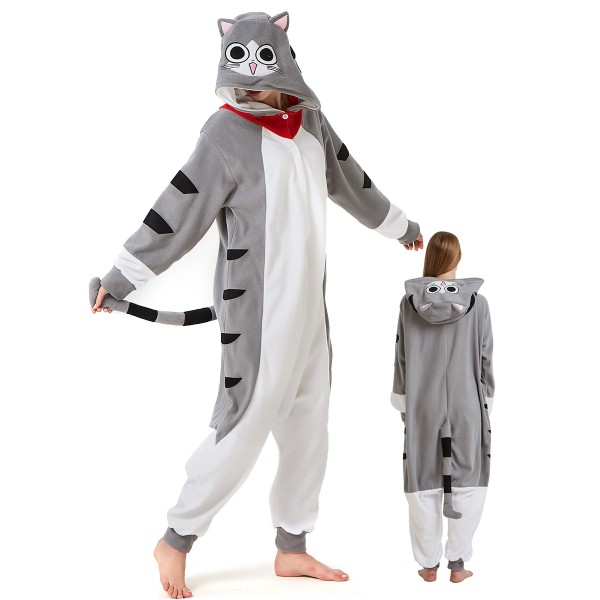 Cheese Cat Onesie Pajamas Adult Animal Onesies