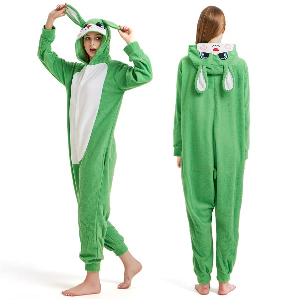 Green Bunny Onesie Pajamas Adult Animal Onesies