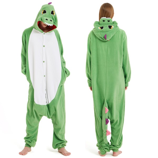 Green Dragon Onesie Pajamas Adult Animal Onesies