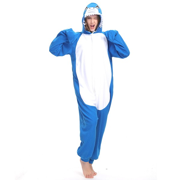 Blue Shark Onesie Pajamas Adult Animal Onesies