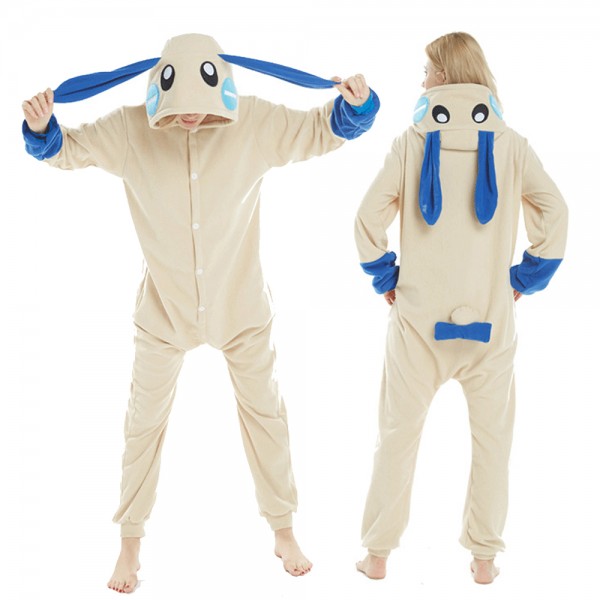 Minus Bunny Onesie Pajamas Costumes Rabbit Adult Animal Onesies Button Closure