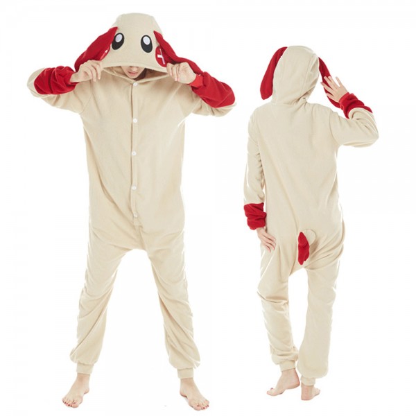 Plus Bunny Onesie Pajamas Costumes Rabbit Adult Animal Onesies Button Closure