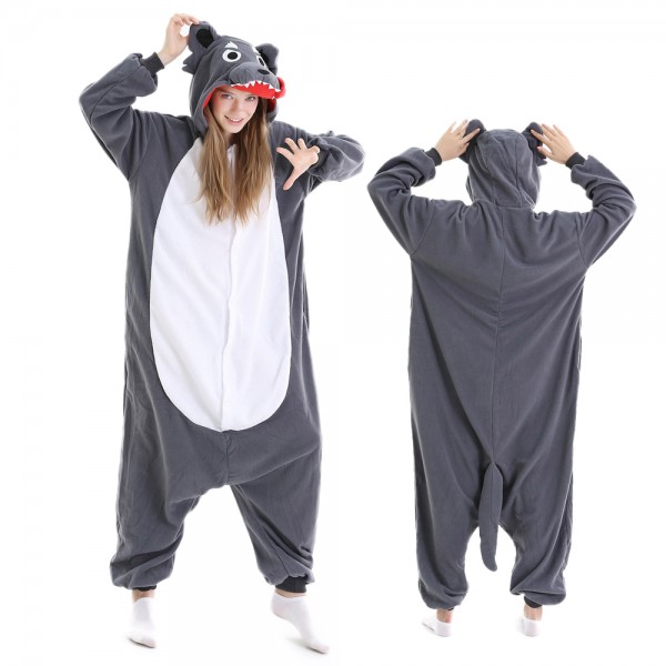 Wolf Onesie Pajamas for Adult Animal Onesies Halloween Costumes