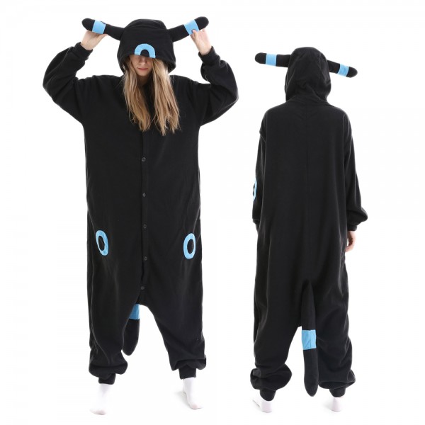 Blue Umbreon Onesie Pajamas for Adult Animal Onesies Halloween Costumes