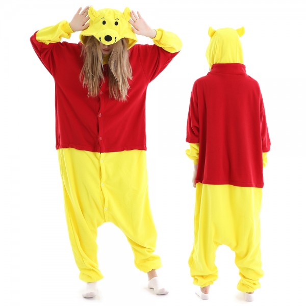 Winnie the Pooh Onesie Pajamas for Adult Animal Onesies Halloween Costumes