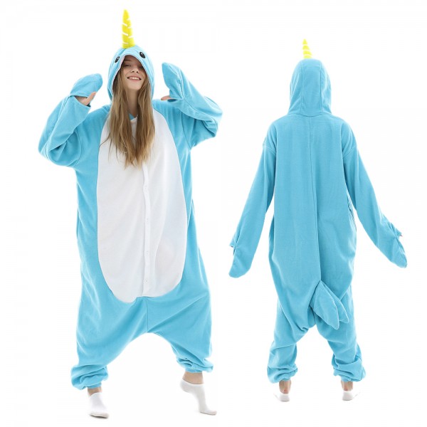 Narwhal Onesie Pajamas for Adult Animal Onesies Halloween Costumes