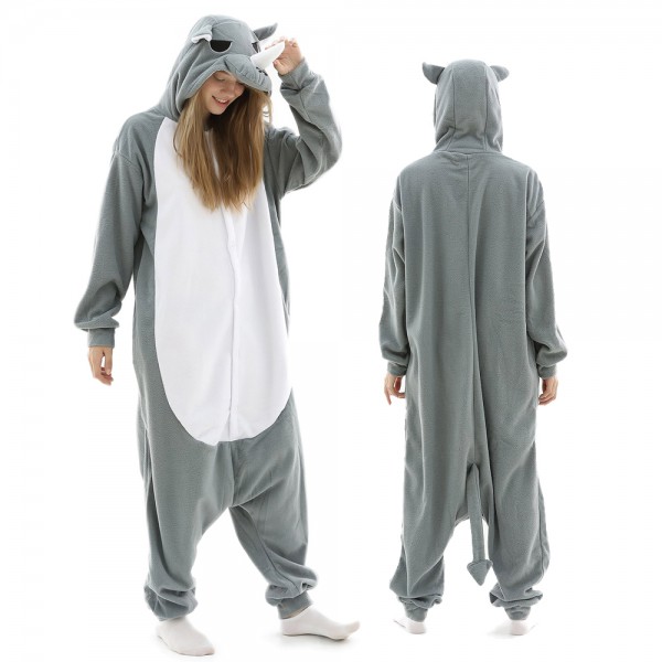 Rhinoceros Onesie Pajamas for Adult Animal Onesies Halloween Costumes