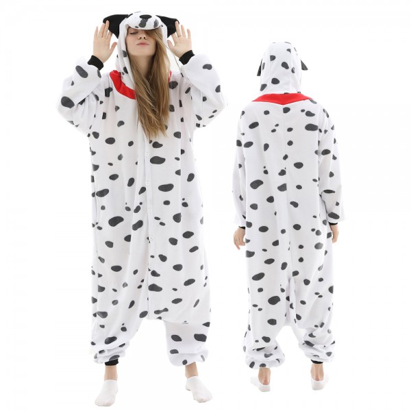 Dalmatian Dog Onesie Pajamas for Adult Animal Onesies Halloween Costumes