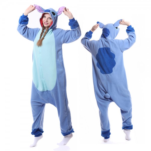 Blue Stitch Onesie Pajamas Adult Animal Onesies Halloween Costumes