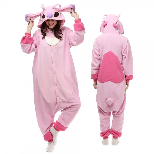 Pink Stitch Onesie Pajamas Adult Animal Onesies Halloween Costumes