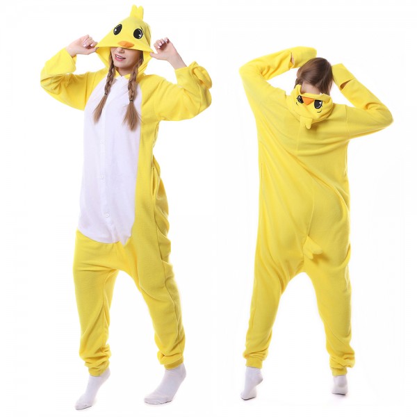 Yellow Chicken Onesie Pajamas for Adult Animal Onesies Cosplay Halloween Costumes